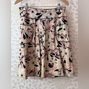 Vintage Y2K Angie Women’s S Colorful Boho Flower Patch Pocket Short Skirt